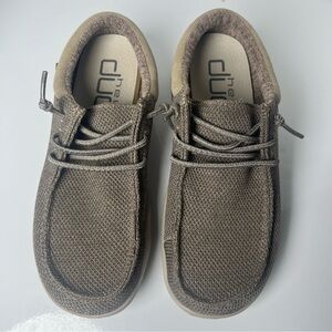 Hey Dude Polly Sox Loafer Women's Sz 6 Caramel Lace Up Low Casual Comfort Shoes